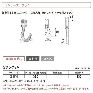 トーソー ピクチャーレール S-1部品 Sフッ...の詳細画像1