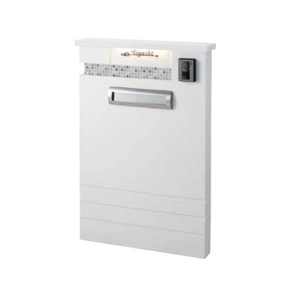 トーシン 門柱 クワッド800 LED照明付き口金ポストタイプ GW-QDG800K3 【門柱のみ】