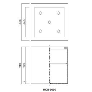 トーシン 大型スクエア プランター HCB-9...の詳細画像1