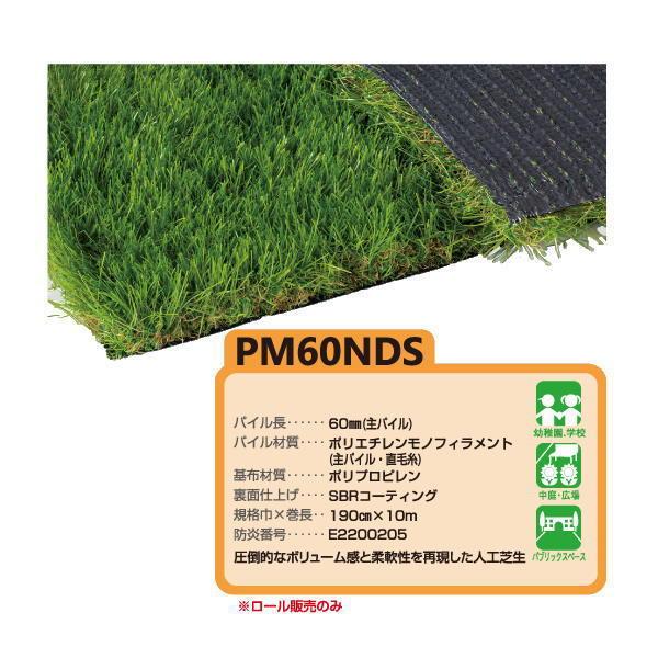 ユニチカ リアル人工芝 グリーンアイ PM60NDS 190cm巾 10m長 ロール販売