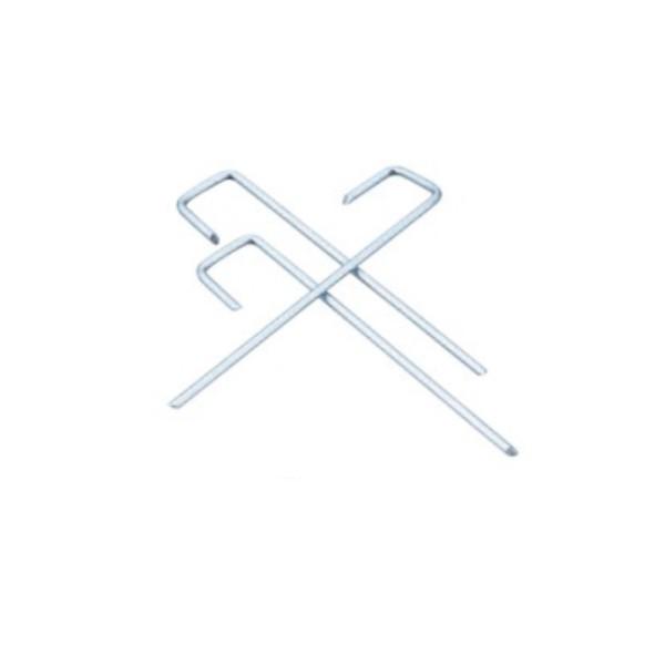 ユニソン クォリティターフ用固定ピンL型 シルバー 20本入り