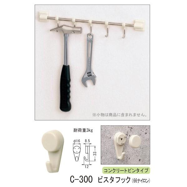 シロクマ どこでもフック コンクリートピンタイプ ビスタフック 66ナイロン C-300