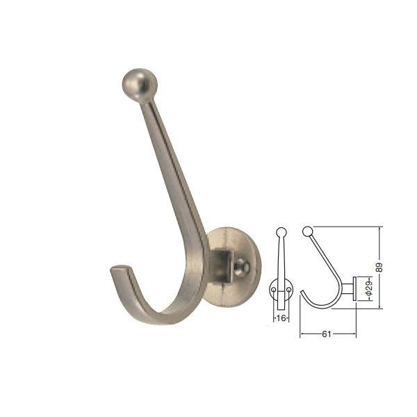 シロクマ 丸座帽子掛 壁面取り付けフック 亜鉛合金 CZ-2