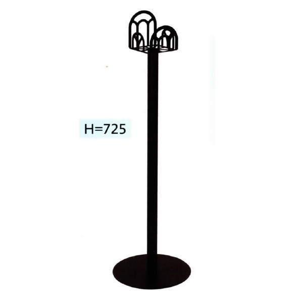 シロクマ 消毒液ポンプスタンド 黒艶消し H725mm FUS-20