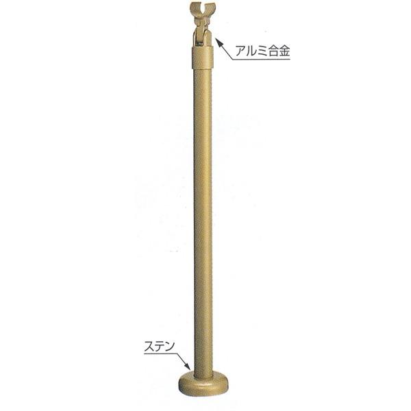 シロクマ 室内用玄関手すり用 角度調整タイプ 支柱 スチール 支柱φ38 750mm AG塗装 GB...