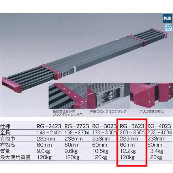 ヤヨイ化学 カラーステージRG ガンメタル＆レッド RG-3623 2.03〜3.60m