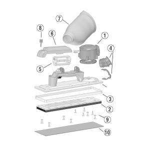 ヤヨイ化学 楽雷5G用別販部品 吐出口ユニット パープル 334-153｜interiortool