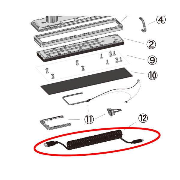 ヤヨイ化学 楽雷MG用別販部品 USBコイルケーブル 3m 334-188