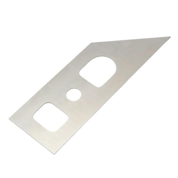 ステン止め定規 ワイド 総厚2×巾100×長300mm 1つ 374-551