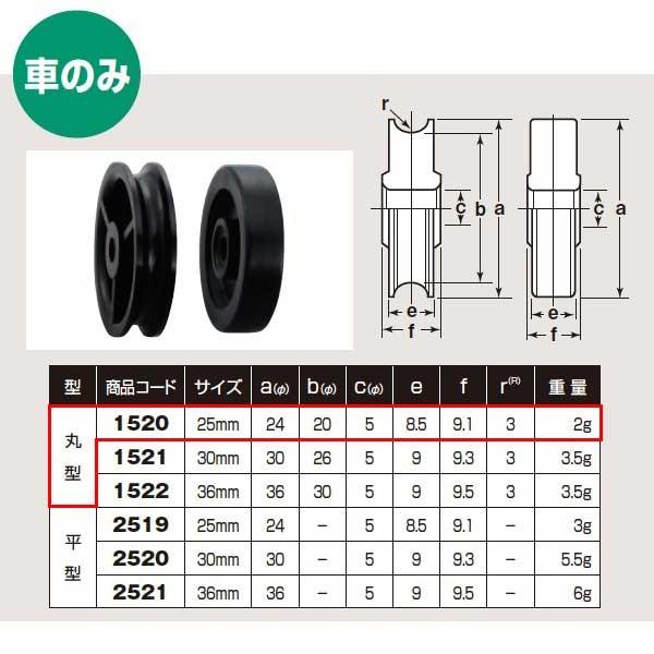 ヨコヅナ 黒ナイロン車 車のみ 25 丸 1520