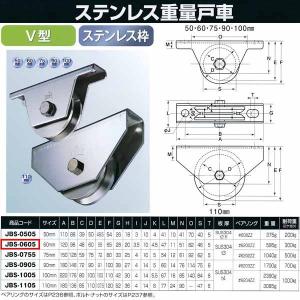 ヨコヅナ 440Cベアリング入 ステンレス重量戸車 溝R車型 JCS-0501 1個 