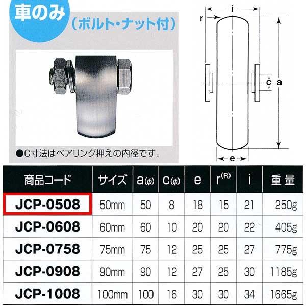 ヨコヅナ 440Cベアリング入 ステンレス重量戸車 山R車型 車のみJCP-0508 1個