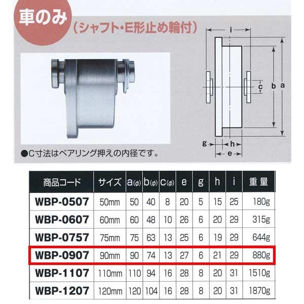ヨコヅナ ロタ・ステンレス 重量戸車 車のみ ステンレス枠 トロ車型 WBP-0907 90mm 1...