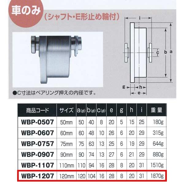 ヨコヅナ ロタ・ステンレス 重量戸車 車のみ ステンレス枠 トロ車型 WBP-1207 120mm ...