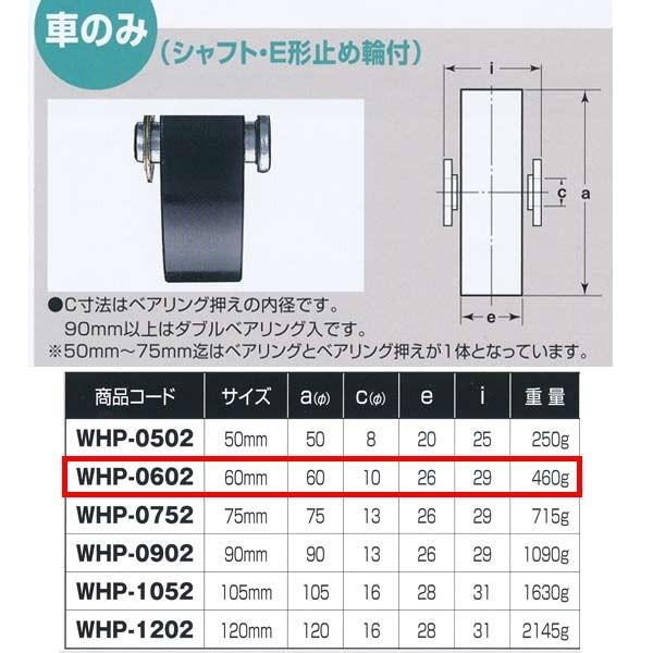ヨコヅナ ロタ・鉄 重量戸車 車のみ 鉄枠 平型 WHP-0602 60mm 1個