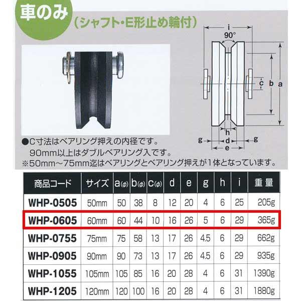ヨコヅナ ロタ・鉄 重量戸車 車のみ 鉄枠 V型 WHP-0605 60mm 1個