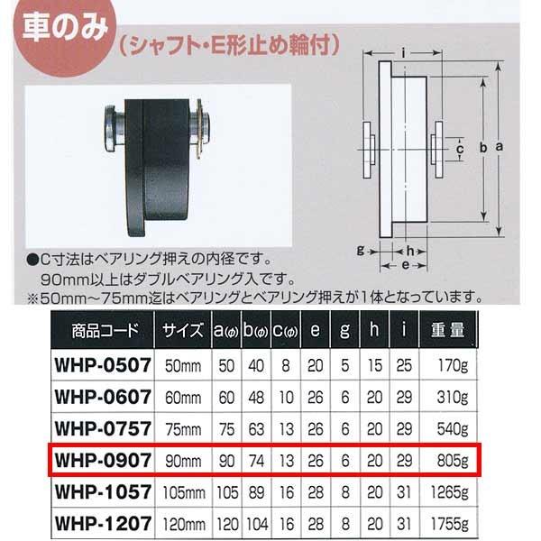 ヨコヅナ ロタ・鉄 重量戸車 車のみ 鉄枠 トロ車型 WHP-0907 90mm 1個