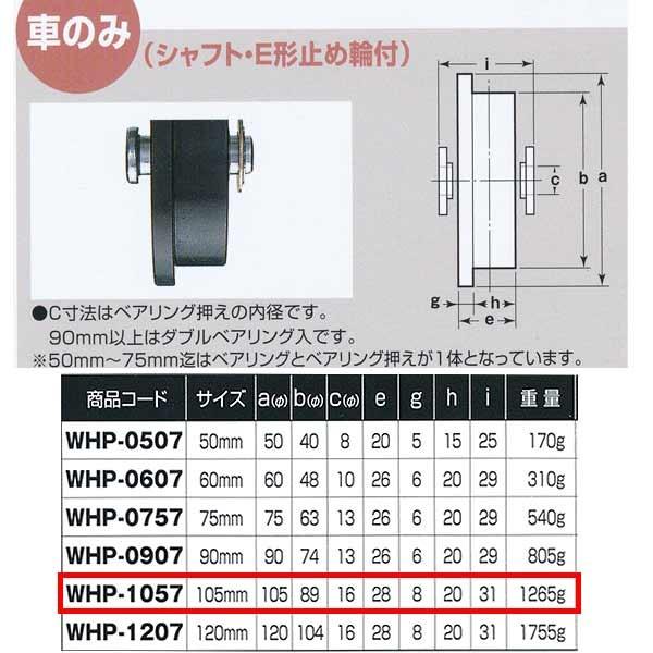 ヨコヅナ ロタ・鉄 重量戸車 車のみ 鉄枠 トロ車型 WHP-1057 105mm 1個