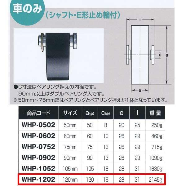 ヨコヅナ ロタ・鉄 重量戸車 車のみ 鉄枠 平型 WHP-1202 120mm 1個