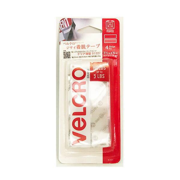 ベルクロ ジザイ 着脱テープ クリア薄型 840683 1個
