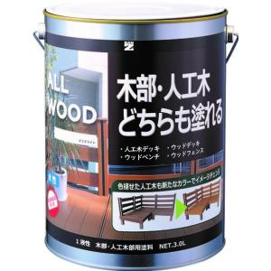 バンジー 水性塗料 ALL WOOD ダークブラウン 3.0L 1缶｜interiortool