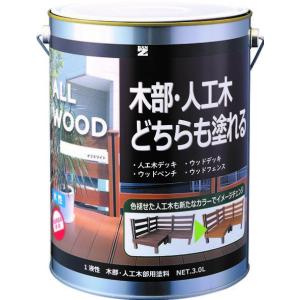 バンジー 水性塗料 ALL WOOD ナチュラル 3.0L 1缶｜interiortool