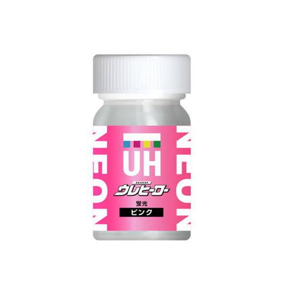 斎藤塗料 ウレヒーロー ラスクリ 蛍光ピンク 15cc