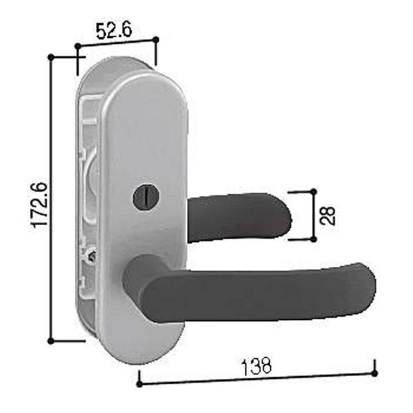 YKK レバーハンドル HH2K16312【交換要領書付】 ＹＳ：シルバー
