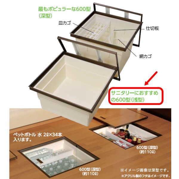 YPC（吉川化成） 一般床下収納庫600型・TKスペーサー追加仕様 浅型 6AD-1BJTKS ブロ...