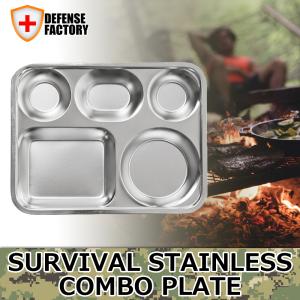SURVIVAL STAINLESS COMBO PLATE キャンプ食器 アウトドア食器