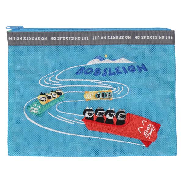 NO SPORTS NO LIFE メッシュポーチ ボブスレー スポーツ ポーチ 猫 ネコ プレゼン...