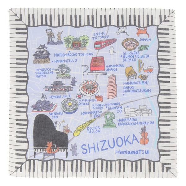 プリントハンカチ ギフト 47 Japan Rediscovery プリントハンカチ 静岡 ピアノ