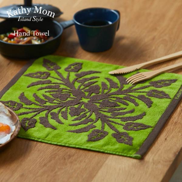 ハンドタオル サイス 一般的 キャシーマム ハンドタオル 34cm×35cm ハワイアンキルト柄 ル...