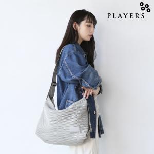 プレイヤーズ SALE メッシュワッペンショルダーバッグ ネイビー