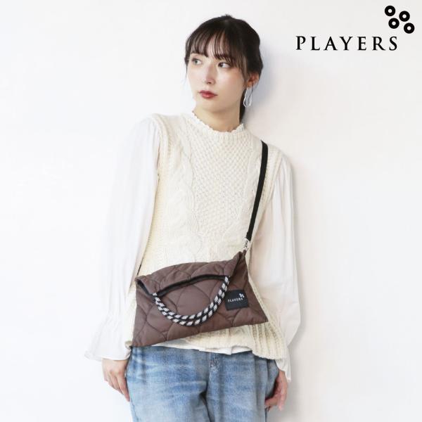 タフタドロップトート M　ブラウン PLAYERS プレイヤーズ バッグ トートバッグ 2025AW