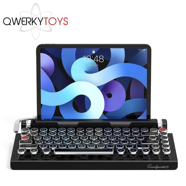 Qwerkytoys Qwerkywriter タブレットスタンド ワイヤレスキーボード レトロタイ...