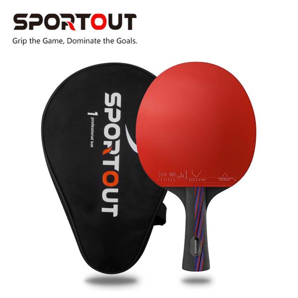 Sportout 卓球ラケット プロフェッショナル 卓球用パドル ケース付き 卓球パドル 高度なトレ...