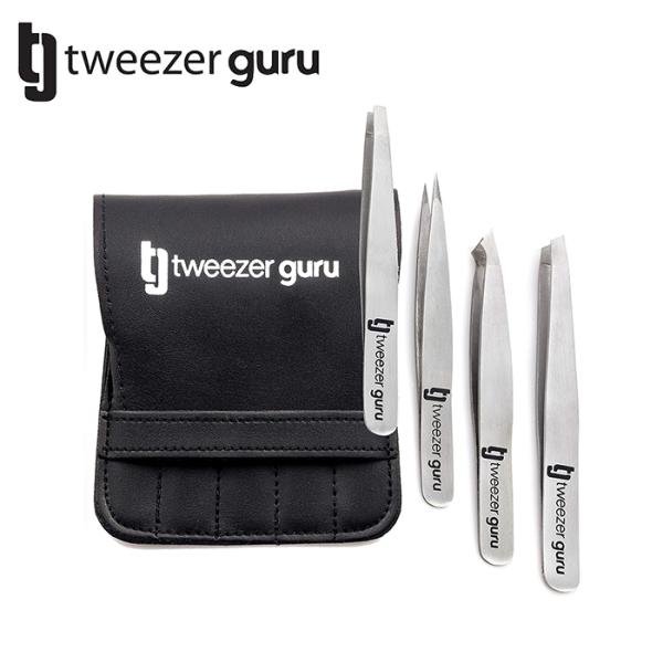 Tweezer guru 毛抜き ピンセット 眉毛抜き 精密 ステンレス 鼻毛 ヒゲ とげぬき 黒ず...
