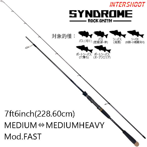 SYNDROME RockSmith シンドロームロックスミス S76M/MH スピニングロッド ミ...