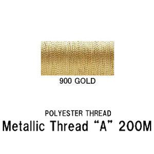メタリックスレッド "A" 200M ポリエステルス ガイドスレッド 細い糸 200ｍ ゴールド 金...