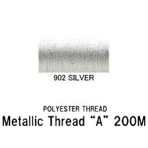 メタリックスレッド "A" 200M ポリエステルス ガイドスレッド 細い糸 200ｍ シルバー 銀...