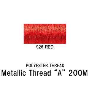メタリックスレッド "A" 200M ポリエステルス ガイドスレッド 細い糸 200ｍ レッド 赤色...