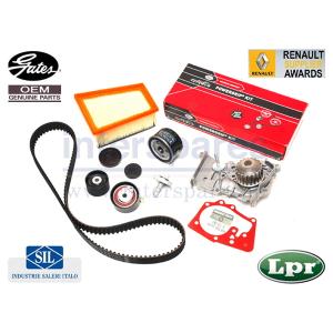 ルノー カングー1 KCK4M OEM 対策 タイミングベルト キット OES ウォーターポンプ 純正 G/K + オイル & エアフィルター付 セット 送料無料