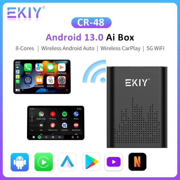 Ekiy-ワイヤレスカープレイAndroidアダプター aiボックス Netflixサポート You...