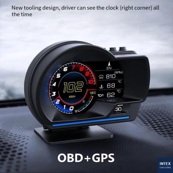 並行輸入品 OBD2 カーヘッドアップディスプレイ HUD スマートカーウォーター＆アンプ油温 ター...