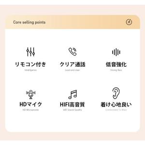 イヤホン 有線 軽量 マイク付き typec ...の詳細画像2
