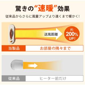 セラミックヒーター 小型 速暖 省エネ おしゃ...の詳細画像4
