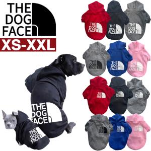 秋冬モデル XS-XXLサイズTHE DOG FACEロゴ裏起毛パーカー プチプラ｜inufukuchoice