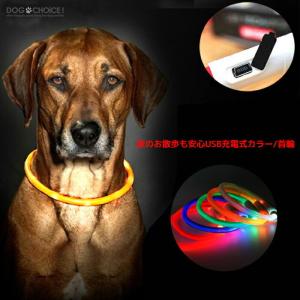 送料無料 大型犬/中型犬/小型犬向け 35cm/50cm/70cm3タイプ夜のお散歩も安心USB充電式LEDカラー/首輪 カラー/ライトカラー/光る首輪/首輪/USB充電式｜inufukuchoice