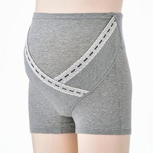 犬印本舗 マタニティ 妊婦帯 パンツ タイプ ベルト調節 1分丈 産前ガードル ブラック グレー M...